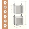 image:imageSTORAGE MANIAC 2Tier Hanging Closet Organizer Fabric Storage Baskets with Hooks Closet Shelves for Dorm Room Apartment Bedroom Garment Rack amp Wardrobe IvoryIvory