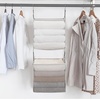 image:imageSTORAGE MANIAC 2Tier Hanging Closet Organizer Fabric Storage Baskets with Hooks Closet Shelves for Dorm Room Apartment Bedroom Garment Rack amp Wardrobe IvoryIvory