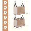 image:imageSTORAGE MANIAC 2Tier Hanging Closet Organizer Fabric Storage Baskets with Hooks Closet Shelves for Dorm Room Apartment Bedroom Garment Rack amp Wardrobe IvoryBeige