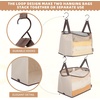 image:imageSTORAGE MANIAC 2Tier Hanging Closet Organizer Fabric Storage Baskets with Hooks Closet Shelves for Dorm Room Apartment Bedroom Garment Rack amp Wardrobe IvoryBeige
