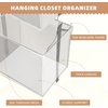 image:imageSTORAGE MANIAC 2Tier Hanging Closet Organizer Fabric Storage Baskets with Hooks Closet Shelves for Dorm Room Apartment Bedroom Garment Rack amp Wardrobe IvoryIvory