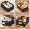 image:imageSTORAGE MANIAC 6 Pack Storage Bins with Clear Window Storage Boxes for Shelves Sturdy Foldable Closet Organization Fabric Shelf Basket for Towel Book Jeans Offices Dorm Wardrobe BlackBlack