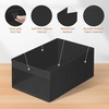 image:imageSTORAGE MANIAC 6 Pack Storage Bins with Clear Window Storage Boxes for Shelves Sturdy Foldable Closet Organization Fabric Shelf Basket for Towel Book Jeans Offices Dorm Wardrobe BlackBlack