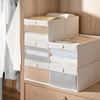 image:imageSTORAGE MANIAC 6 Pack Storage Bins with Clear Window Storage Boxes for Shelves Sturdy Foldable Closet Organization Fabric Shelf Basket for Towel Book Jeans Offices Dorm Wardrobe BlackBeige
