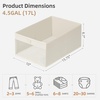 image:imageSTORAGE MANIAC 6 Pack Storage Bins with Clear Window Storage Boxes for Shelves Sturdy Foldable Closet Organization Fabric Shelf Basket for Towel Book Jeans Offices Dorm Wardrobe BlackBeige