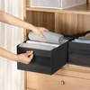 image:imageSTORAGE MANIAC 6 Pack Storage Bins with Clear Window Storage Boxes for Shelves Sturdy Foldable Closet Organization Fabric Shelf Basket for Towel Book Jeans Offices Dorm Wardrobe BlackBlack