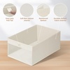 image:imageSTORAGE MANIAC 6 Pack Storage Bins with Clear Window Storage Boxes for Shelves Sturdy Foldable Closet Organization Fabric Shelf Basket for Towel Book Jeans Offices Dorm Wardrobe BlackBeige