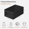 image:imageSTORAGE MANIAC 6 Pack Storage Bins with Clear Window Storage Boxes for Shelves Sturdy Foldable Closet Organization Fabric Shelf Basket for Towel Book Jeans Offices Dorm Wardrobe BlackBlack