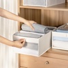 image:imageSTORAGE MANIAC 6 Pack Storage Bins with Clear Window Storage Boxes for Shelves Sturdy Foldable Closet Organization Fabric Shelf Basket for Towel Book Jeans Offices Dorm Wardrobe BlackBeige