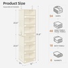 image:imageSTORAGE MANIAC 6Shelf Hanging Closet Organizer and Storage 2 Separable 3Shelf Haning Organizers for Closet Collapsible Hanging Shelves Wardrobe Organization College Dorm Room Nursery BeigeBeige