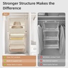 image:imageSTORAGE MANIAC 6Shelf Hanging Closet Organizer and Storage 2 Separable 3Shelf Haning Organizers for Closet Collapsible Hanging Shelves Wardrobe Organization College Dorm Room Nursery BeigeBeige