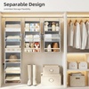 image:imageSTORAGE MANIAC 6Shelf Hanging Closet Organizer and Storage 2 Separable 3Shelf Haning Organizers for Closet Collapsible Hanging Shelves Wardrobe Organization College Dorm Room Nursery BeigeGrey
