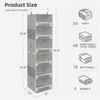 image:imageSTORAGE MANIAC 6Shelf Hanging Closet Organizer and Storage 2 Separable 3Shelf Haning Organizers for Closet Collapsible Hanging Shelves Wardrobe Organization College Dorm Room Nursery BeigeGrey