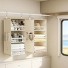 image:imageSTORAGE MANIAC 6Shelf Hanging Closet Organizer and Storage 2 Separable 3Shelf Haning Organizers for Closet Collapsible Hanging Shelves Wardrobe Organization College Dorm Room Nursery BeigeBeige