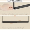 image:imageSTORAGE MANIAC Adjustable Closet Rod for Hanging Clothes 1 Pack White  Expandable 179297 HeavyDuty Metal Closet Hanging Rod with 9 Height Adjustments SpaceSaving Double Closet Organizer2 Pack Black
