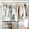 image:imageSTORAGE MANIAC Adjustable Closet Rod for Hanging Clothes 1 Pack White  Expandable 179297 HeavyDuty Metal Closet Hanging Rod with 9 Height Adjustments SpaceSaving Double Closet Organizer2 Pack Black