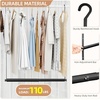 image:imageSTORAGE MANIAC Adjustable Closet Rod for Hanging Clothes 1 Pack White  Expandable 179297 HeavyDuty Metal Closet Hanging Rod with 9 Height Adjustments SpaceSaving Double Closet Organizer2 Pack Black