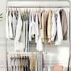 image:imageSTORAGE MANIAC Adjustable Closet Rod for Hanging Clothes 1 Pack White  Expandable 179297 HeavyDuty Metal Closet Hanging Rod with 9 Height Adjustments SpaceSaving Double Closet Organizer2 Pack White