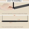 image:imageSTORAGE MANIAC Adjustable Closet Rod for Hanging Clothes 1 Pack White  Expandable 179297 HeavyDuty Metal Closet Hanging Rod with 9 Height Adjustments SpaceSaving Double Closet Organizer1 Pack Black