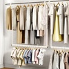 image:imageSTORAGE MANIAC Adjustable Closet Rod for Hanging Clothes 1 Pack White  Expandable 179297 HeavyDuty Metal Closet Hanging Rod with 9 Height Adjustments SpaceSaving Double Closet Organizer1 Pack White