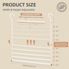 image:imageSTORAGE MANIAC Adjustable Closet Rod for Hanging Clothes 1 Pack White  Expandable 179297 HeavyDuty Metal Closet Hanging Rod with 9 Height Adjustments SpaceSaving Double Closet Organizer2 Pack White