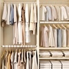 image:imageSTORAGE MANIAC Adjustable Closet Rod for Hanging Clothes 1 Pack White  Expandable 179297 HeavyDuty Metal Closet Hanging Rod with 9 Height Adjustments SpaceSaving Double Closet Organizer2 Pack White
