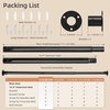 image:imageSTORAGE MANIAC Closet Rods for Hanging Clothes 175 to 897 Inches Heavy Duty Stepless Adjustable Closet Hanging Rod 12 Inch Diameter Metal Closet Rod for Wardrobe Bathroom Bedroom Laundry RV BlackBlack
