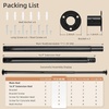 image:imageSTORAGE MANIAC Closet Rods for Hanging Clothes 175 to 897 Inches Heavy Duty Stepless Adjustable Closet Hanging Rod 12 Inch Diameter Metal Closet Rod for Wardrobe Bathroom Bedroom Laundry RV BlackBlack