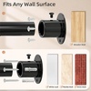 image:imageSTORAGE MANIAC Closet Rods for Hanging Clothes 175 to 897 Inches Heavy Duty Stepless Adjustable Closet Hanging Rod 12 Inch Diameter Metal Closet Rod for Wardrobe Bathroom Bedroom Laundry RV BlackBlack