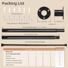 image:imageSTORAGE MANIAC Closet Rods for Hanging Clothes 175 to 897 Inches Heavy Duty Stepless Adjustable Closet Hanging Rod 12 Inch Diameter Metal Closet Rod for Wardrobe Bathroom Bedroom Laundry RV BlackBlack