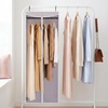 image:imageSTORAGE MANIAC Garment Bags for Hanging Clothes 57Inch Beige 2Pack  Hanging Garment Bags with Zipper Clear Window Dustproof Clothes Protector for Closet Storage Fits Long Dresses amp CoatsGrey