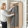 image:imageSTORAGE MANIAC Garment Bags for Hanging Clothes 57Inch Beige 2Pack  Hanging Garment Bags with Zipper Clear Window Dustproof Clothes Protector for Closet Storage Fits Long Dresses amp CoatsBeige
