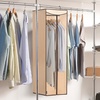 image:imageSTORAGE MANIAC Garment Bags for Hanging Clothes 57Inch Beige 2Pack  Hanging Garment Bags with Zipper Clear Window Dustproof Clothes Protector for Closet Storage Fits Long Dresses amp CoatsBeige