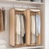 image:imageSTORAGE MANIAC Garment Bags for Hanging Clothes 57Inch Beige 2Pack  Hanging Garment Bags with Zipper Clear Window Dustproof Clothes Protector for Closet Storage Fits Long Dresses amp CoatsBeige