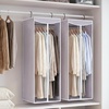 image:imageSTORAGE MANIAC Garment Bags for Hanging Clothes 57Inch Beige 2Pack  Hanging Garment Bags with Zipper Clear Window Dustproof Clothes Protector for Closet Storage Fits Long Dresses amp CoatsGrey