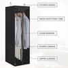 image:imageSTORAGE MANIAC Garment Bags for Hanging Clothes 57Inch Beige 2Pack  Hanging Garment Bags with Zipper Clear Window Dustproof Clothes Protector for Closet Storage Fits Long Dresses amp CoatsBlack