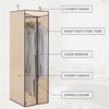 image:imageSTORAGE MANIAC Garment Bags for Hanging Clothes 57Inch Beige 2Pack  Hanging Garment Bags with Zipper Clear Window Dustproof Clothes Protector for Closet Storage Fits Long Dresses amp CoatsBeige