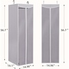image:imageSTORAGE MANIAC Garment Bags for Hanging Clothes 57Inch Beige 2Pack  Hanging Garment Bags with Zipper Clear Window Dustproof Clothes Protector for Closet Storage Fits Long Dresses amp CoatsGrey
