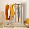 image:imageSTORAGE MANIAC Garment Bags for Hanging Clothes 57Inch Beige 2Pack  Hanging Garment Bags with Zipper Clear Window Dustproof Clothes Protector for Closet Storage Fits Long Dresses amp CoatsBeige