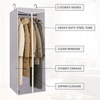 image:imageSTORAGE MANIAC Garment Bags for Hanging Clothes 57Inch Beige 2Pack  Hanging Garment Bags with Zipper Clear Window Dustproof Clothes Protector for Closet Storage Fits Long Dresses amp CoatsGrey