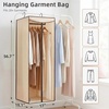 image:imageSTORAGE MANIAC Garment Bags for Hanging Clothes 57Inch Beige 2Pack  Hanging Garment Bags with Zipper Clear Window Dustproof Clothes Protector for Closet Storage Fits Long Dresses amp CoatsBeige