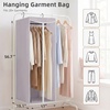 image:imageSTORAGE MANIAC Garment Bags for Hanging Clothes 57Inch Beige 2Pack  Hanging Garment Bags with Zipper Clear Window Dustproof Clothes Protector for Closet Storage Fits Long Dresses amp CoatsGrey