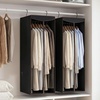 image:imageSTORAGE MANIAC Garment Bags for Hanging Clothes 57Inch Beige 2Pack  Hanging Garment Bags with Zipper Clear Window Dustproof Clothes Protector for Closet Storage Fits Long Dresses amp CoatsBlack
