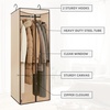 image:imageSTORAGE MANIAC Garment Bags for Hanging Clothes 57Inch Beige 2Pack  Hanging Garment Bags with Zipper Clear Window Dustproof Clothes Protector for Closet Storage Fits Long Dresses amp CoatsBeige