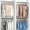 image:imageSTORAGE MANIAC Hanging Closet Rod Adjustable Width and Height Closet Hanging Organizer SpaceSaving Clothes Hanging Bar Closet Extender Hanging Rod Double Closet Hanging Rod 1 Pack Black1 Pack Black