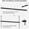 image:imageSTORAGE MANIAC Hanging Closet Rod Adjustable Width and Height Closet Hanging Organizer SpaceSaving Clothes Hanging Bar Closet Extender Hanging Rod Double Closet Hanging Rod 1 Pack Black2 Pack Black
