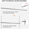 image:imageSTORAGE MANIAC Hanging Closet Rod Adjustable Width and Height Closet Hanging Organizer SpaceSaving Clothes Hanging Bar Closet Extender Hanging Rod Double Closet Hanging Rod 1 Pack Black1 Pack Chrome