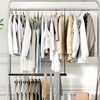 image:imageSTORAGE MANIAC Hanging Closet Rod Adjustable Width and Height Closet Hanging Organizer SpaceSaving Clothes Hanging Bar Closet Extender Hanging Rod Double Closet Hanging Rod 1 Pack Black1 Pack Black