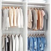 image:imageSTORAGE MANIAC Hanging Closet Rod Adjustable Width and Height Closet Hanging Organizer SpaceSaving Clothes Hanging Bar Closet Extender Hanging Rod Double Closet Hanging Rod 1 Pack Black2 Pack Chrome