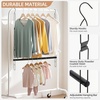 image:imageSTORAGE MANIAC Hanging Closet Rod Adjustable Width and Height Closet Hanging Organizer SpaceSaving Clothes Hanging Bar Closet Extender Hanging Rod Double Closet Hanging Rod 1 Pack Black1 Pack Black